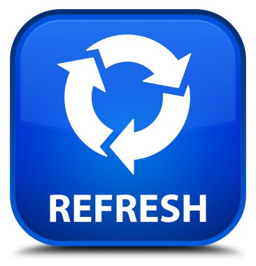 Yenileme mavi kare düğme