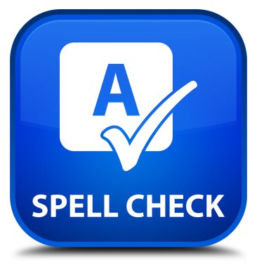 Yazım denetimi mavi kare düğmesini