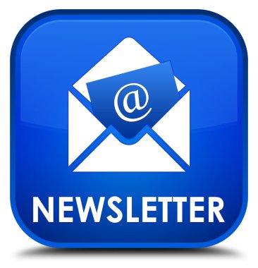 Bülten mavi kare düğme