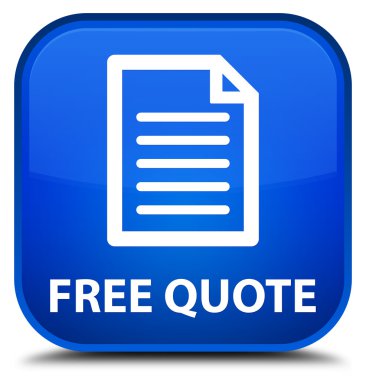 Ücretsiz fiyat teklifi (sayfa simgesi) mavi kare düğme