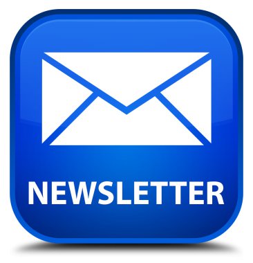 Bülten mavi kare düğme