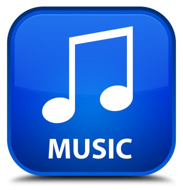 Müzik (tune simgesi) mavi kare düğme