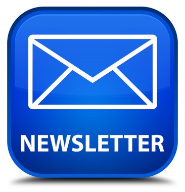 Bülten mavi kare düğme