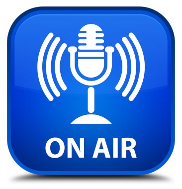 Hava (mikrofon simgesi) mavi kare düğmesini