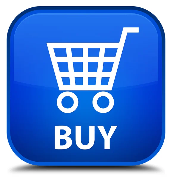 Buy blue square button — Stock Photo, Image