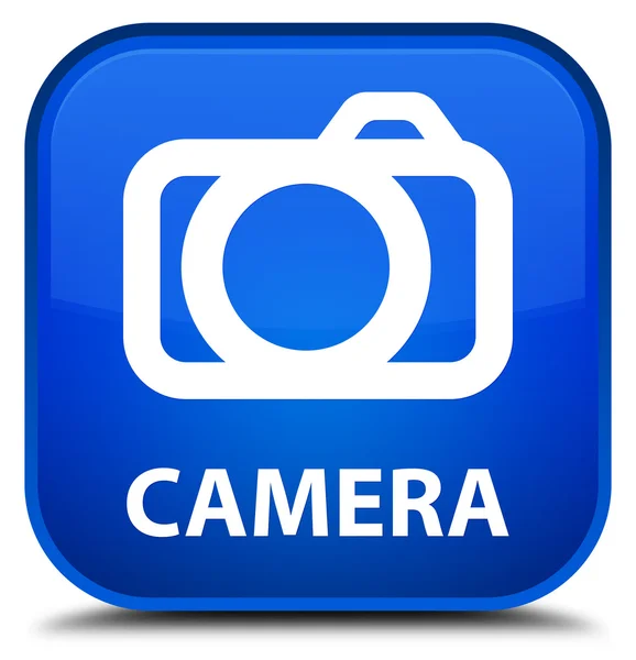 Camera blue square button — Stock Photo, Image