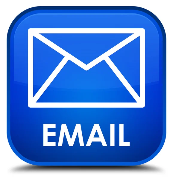E-posta mavi kare düğme — Stok fotoğraf