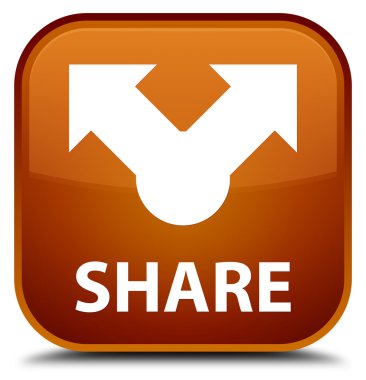 Paylaş kahverengi kare düğmesi