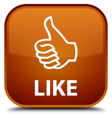 Kahverengi kare düğmesinin