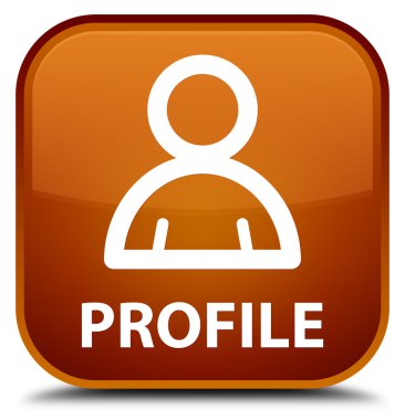 Profil (üye simgesi) kahverengi kare düğme