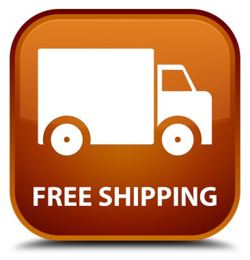 Ücretsiz nakliye kahverengi kare düğme