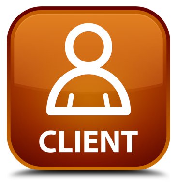İstemci (üye simgesi) kahverengi kare düğme