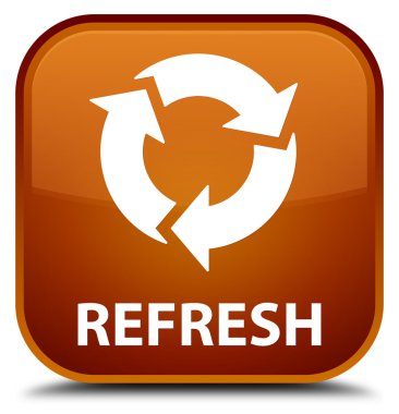 Yenileme kahverengi kare düğme