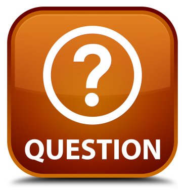 Soru kahverengi kare düğme