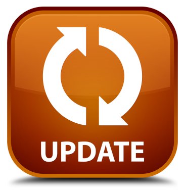 Güncelleştirme kahverengi kare düğme