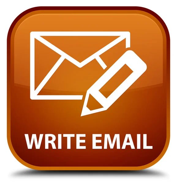 E-posta kahverengi kare düğmesini yazmak — Stok fotoğraf