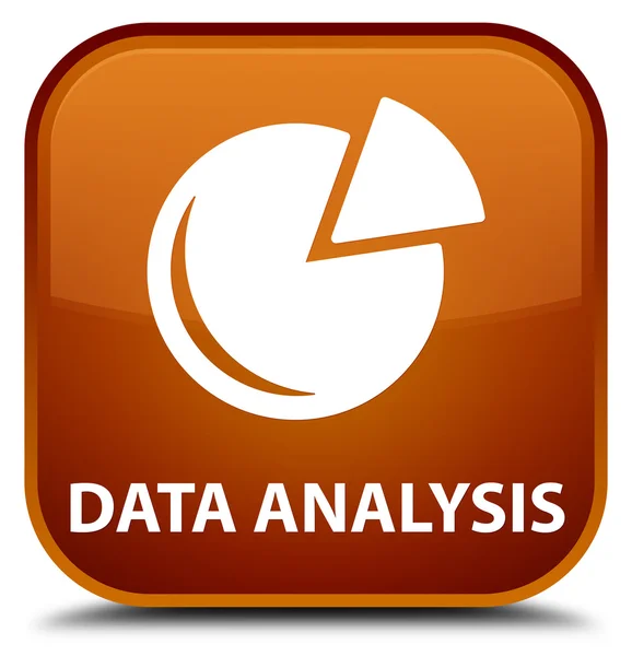 Data analys (diagram ikon) brun fyrkantig knapp — Stockfoto