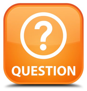 Soru turuncu kare düğme
