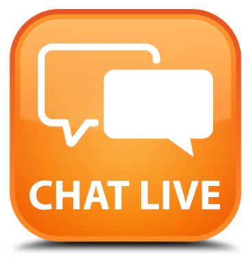 Sohbet canlı turuncu kare düğme