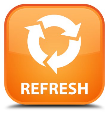 Yenileme turuncu kare düğme