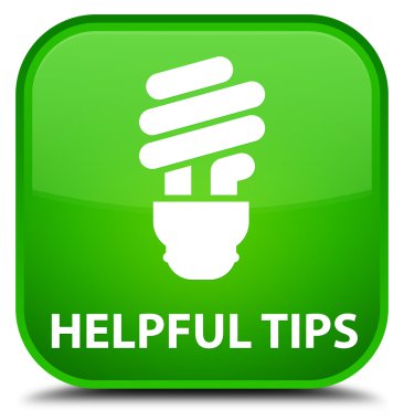 Yararlı ipuçları (ampul simgesi) yeşil kare düğme