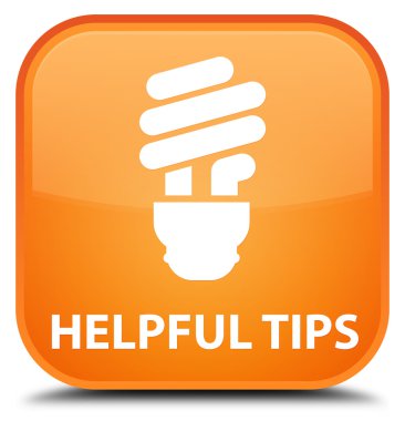 Yararlı ipuçları (ampul simgesi) turuncu kare düğme