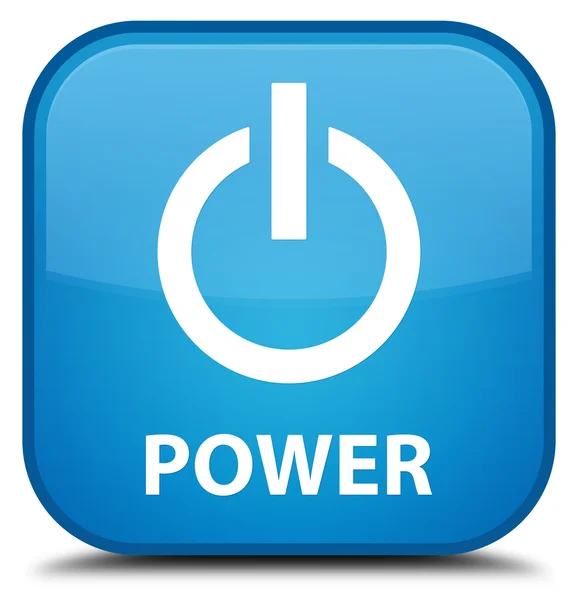 Power cyan blue square Taste — Stockfoto