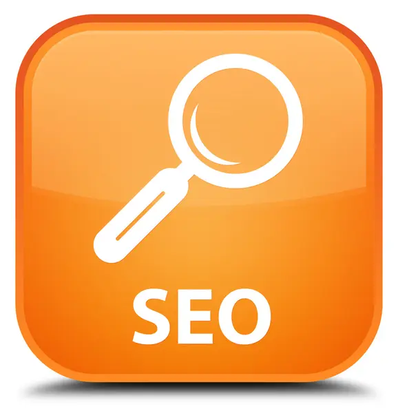 SEO orange fyrkantig knapp — Stockfoto