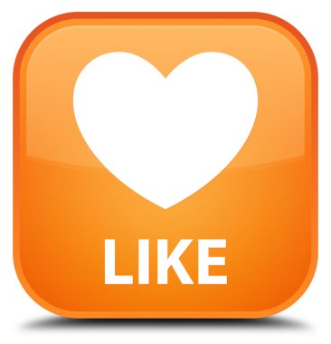 (Kalp simgesi) portakal gibi kare düğme