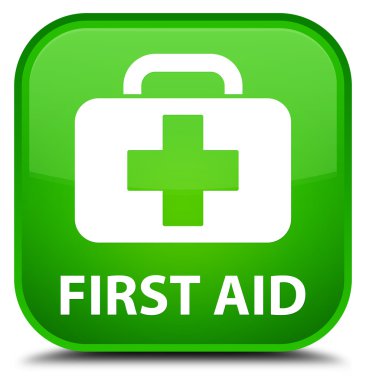 İlk yardım yeşil kare düğme