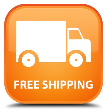 Ücretsiz nakliye turuncu kare düğme