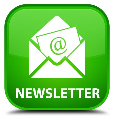 Bülten yeşil kare düğme