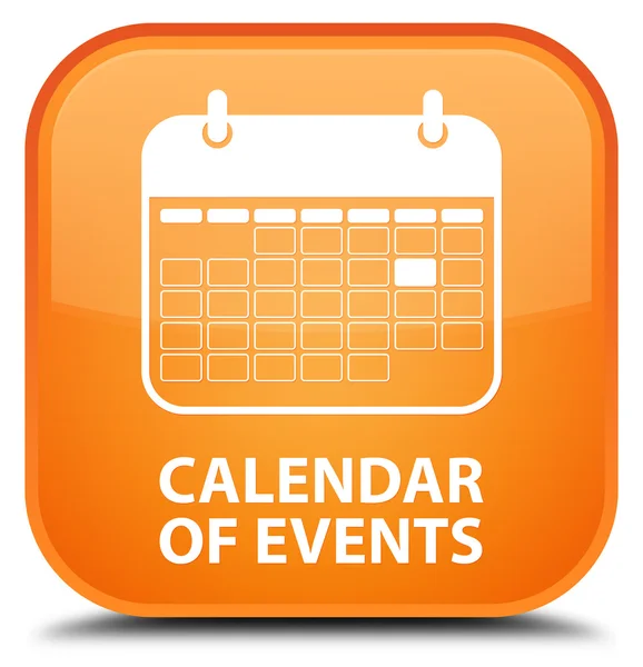 イベントのオレンジ色の正方形ボタンのカレンダー — ストック写真