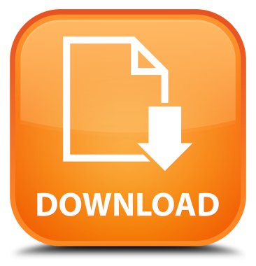 Download (Belge simgesi) turuncu kare düğme