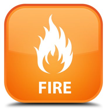 Yangın turuncu kare düğme