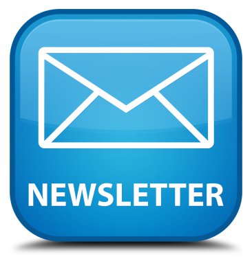 Bülten camgöbeği mavi kare düğme