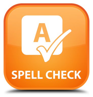 Yazım denetimi turuncu kare düğmesini