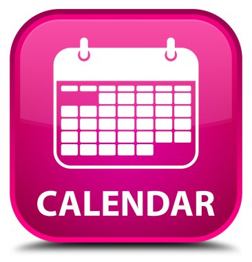 Takvim pembe kare düğme