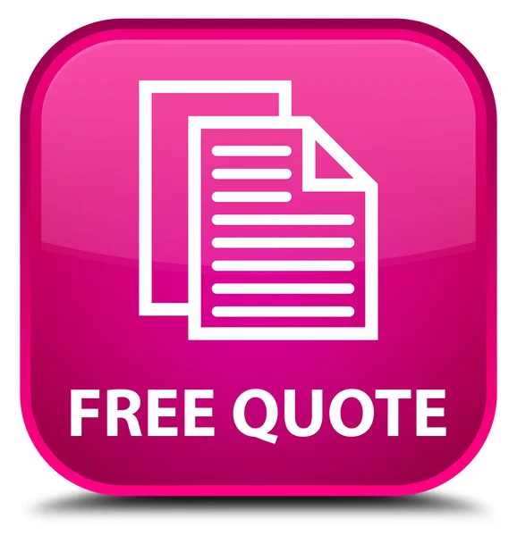 Free quote pink square button — Stock Photo, Image