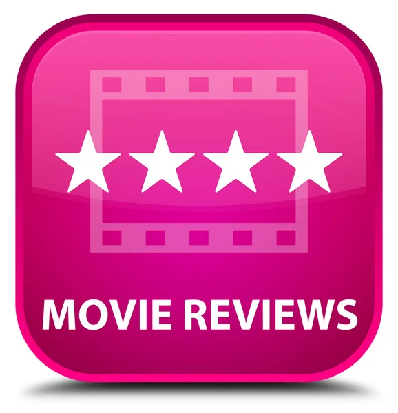 Film reviews roze vierkante knop — Stockfoto