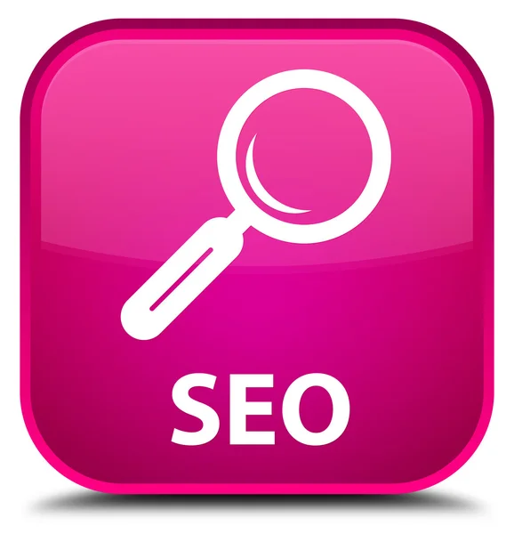 Seo pink square button — Stock Photo, Image