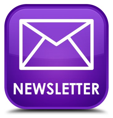 Bülten mor kare düğme