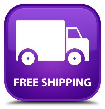 Ücretsiz nakliye mor kare düğme