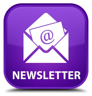 Bülten mor kare düğme