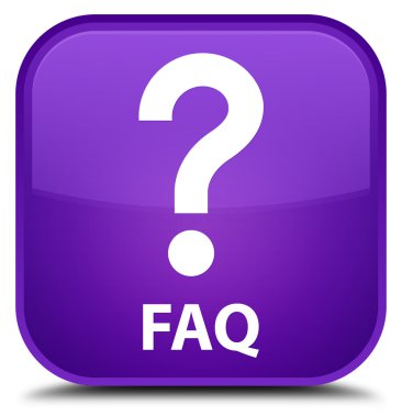 SSS (soru simgesi) mor kare düğme