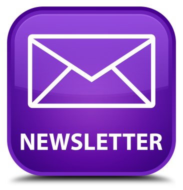 Bülten mor kare düğme