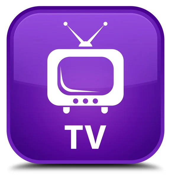 TV bouton carré violet — Photo