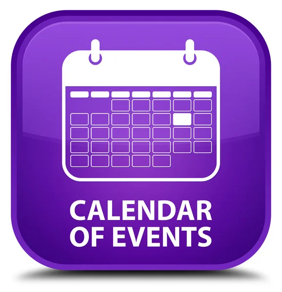 イベント紫正方形ボタンのカレンダー — ストック写真
