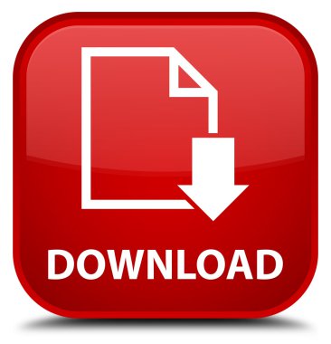 Download (Belge simgesi) kırmızı kare düğme