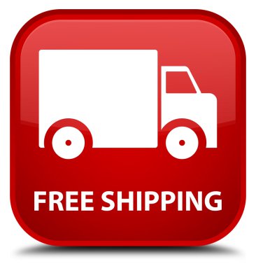 Kırmızı kare düğme ücretsiz kargo